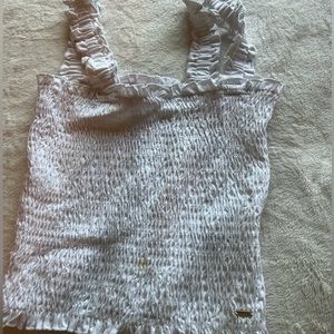 Guess White Cropped Tank